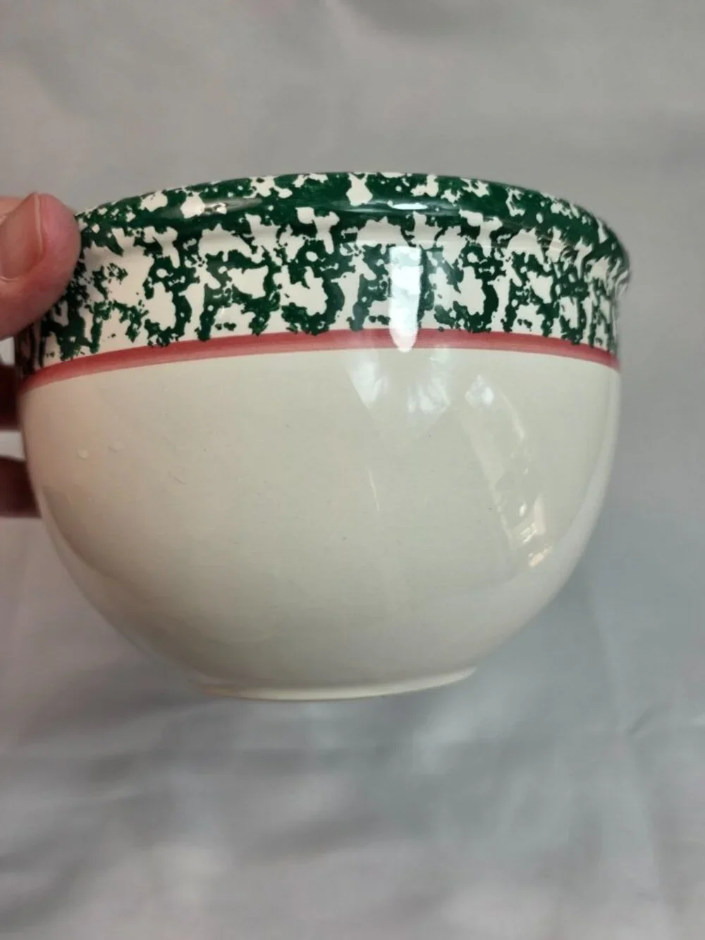 Furio Christmas Tree Mixing Bowl 7-inch Green Christmas Tree & Sponge Rim